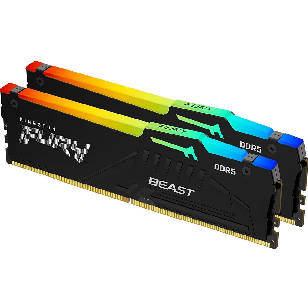 Набор KINGSTON 32Gb (2x16Gb ) DDR5 6000MHz Fury Beast (KF560C36BBE2AK2-32) Назначение для настольного компьютера