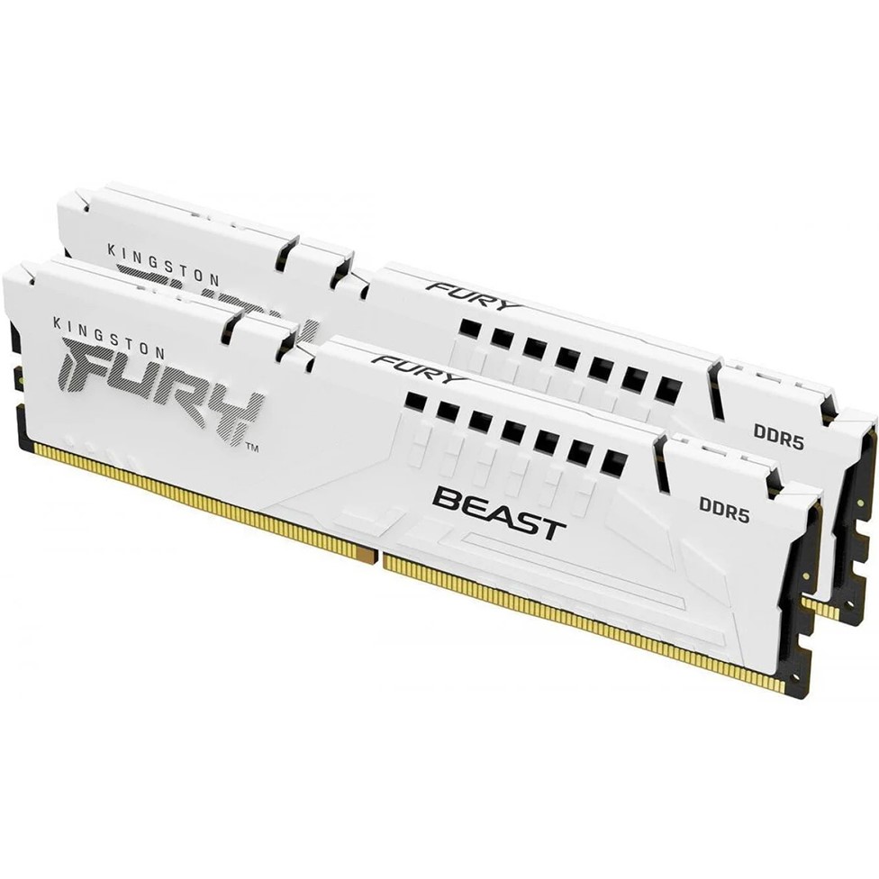 Набор KINGSTON 32Gb (2x16Gb) DDR5 6000MHz Fury Beast White (KF560C36BWE2K2-32) Назначение для настольного компьютера