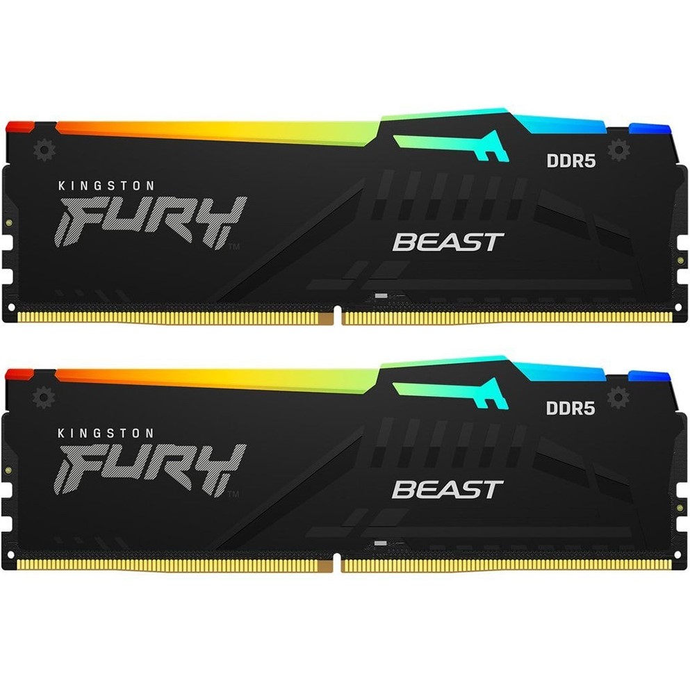 Набор KINGSTON 64Gb (2x32Gb) DDR5 6400MHz Fury Beast (KF564C32BBAK2-64)