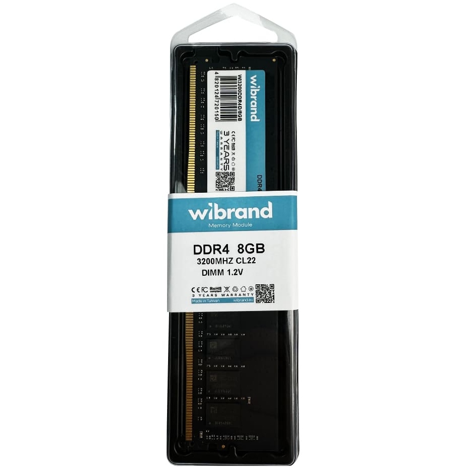 Модуль памяти WIBRAND 8GB DDR4 3200 MHz (WI3200DDR4D/8GB) Тип DDR4