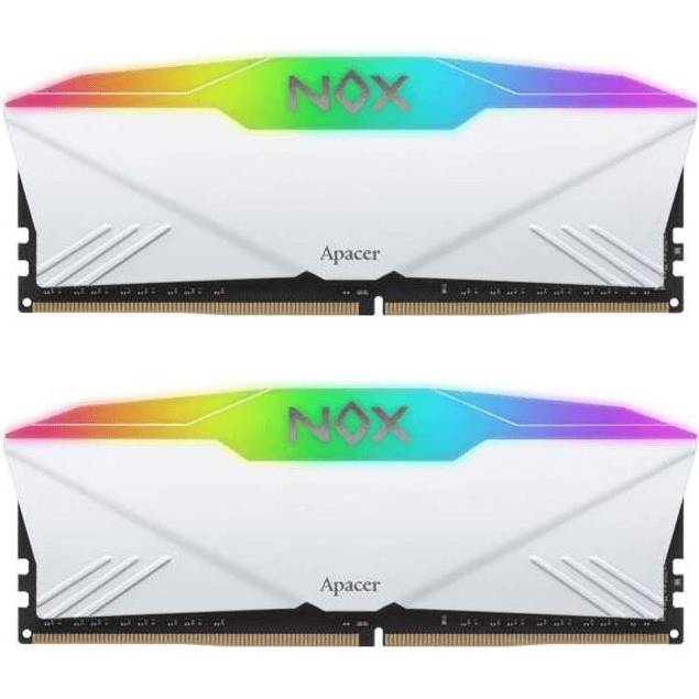 Модуль пам'яті APACER 16GB DDR4 3200MHz NOX RGB White (AH4U16G32C28YNWAA-2)