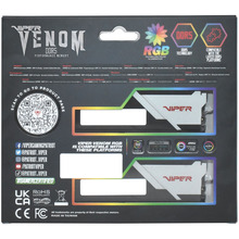 Модуль памяти PATRIOT DDR5 2x32GB/5600 Viper Venom RGB (PVVR564G560C40K)