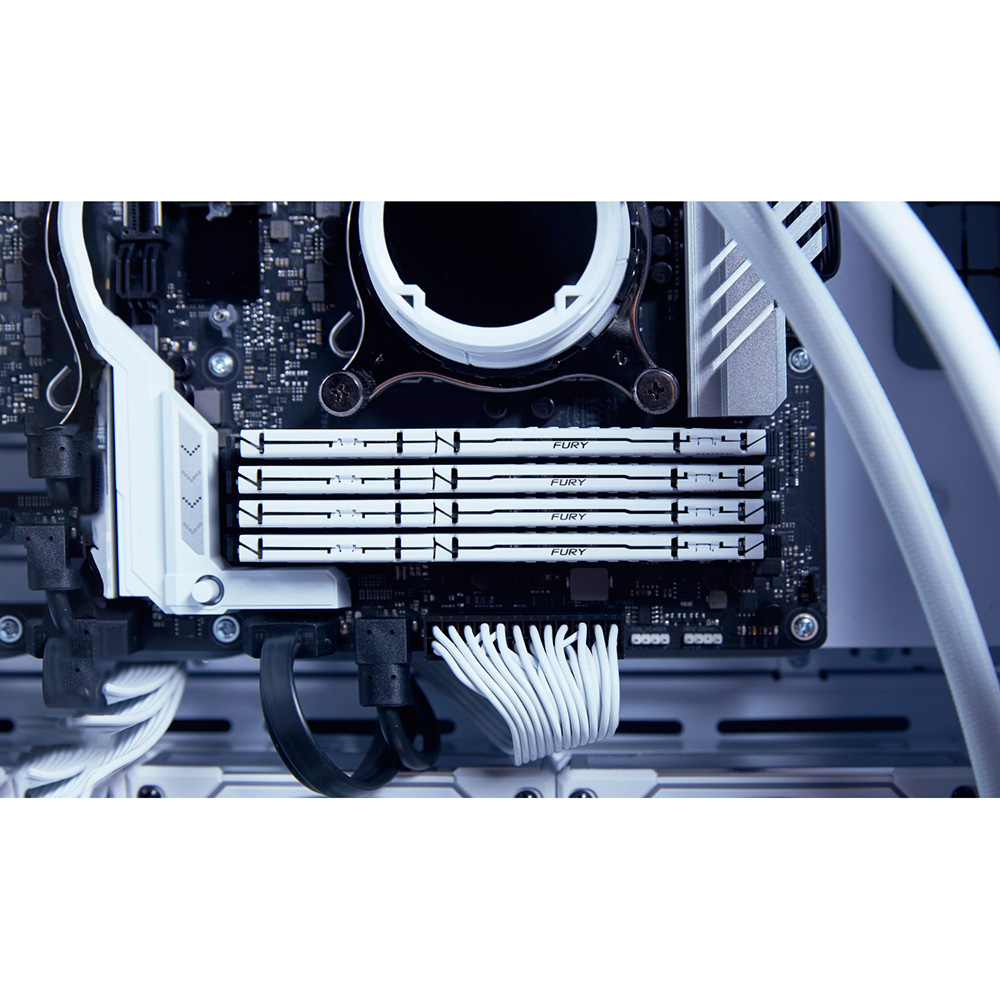 Внешний вид Набор KINGSTON Fury Beast DDR5 128GB 4x32GB 5600MHz White (KF556C40BWK4-128)