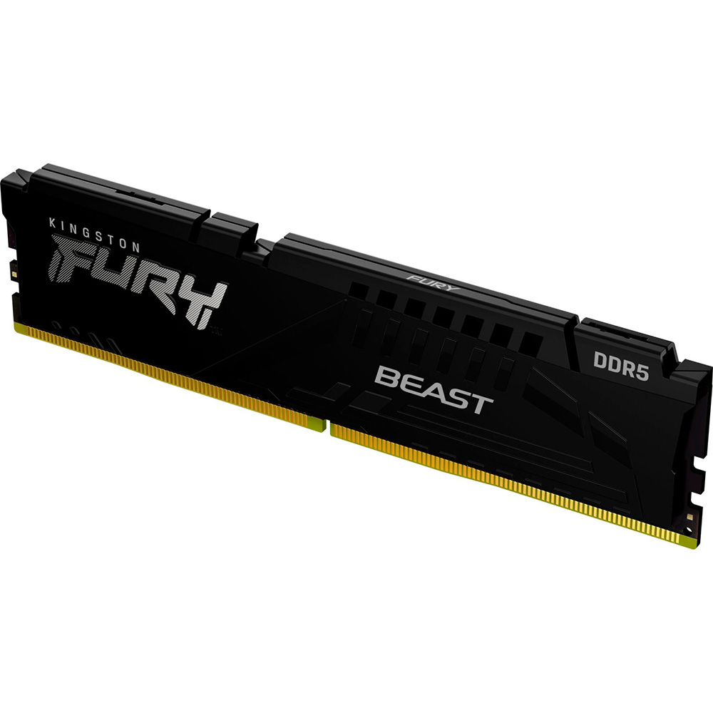 Модуль пам'яті KINGSTON Fury Beast DDR5 16GB 6000MHz Black (KF560C30BBE-16) Призначення для настільного комп'ютера