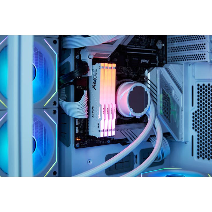 Модуль памяти KINGSTON DDR5 32GB 6400 MHz Beast White RGB (KF564C32BWA-32) Рабочая частота 6400 МГц