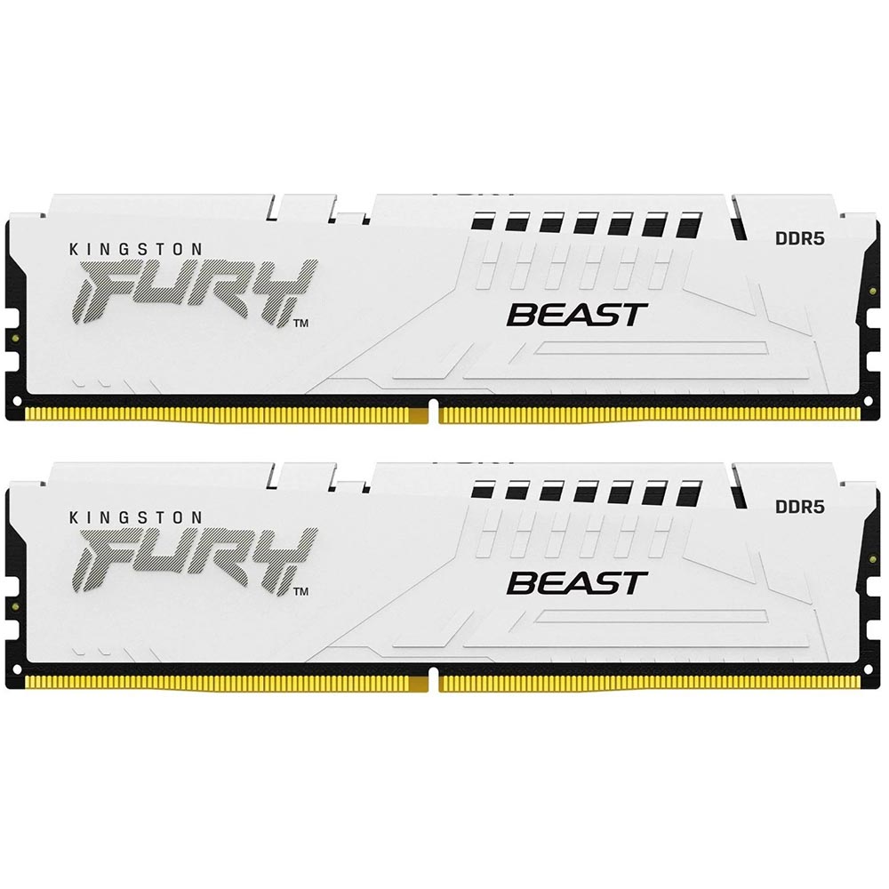 Набор KINGSTON DDR5 64GB 2x32GB 5200 MHz FURY Beast White (KF552C40BWK2-64)