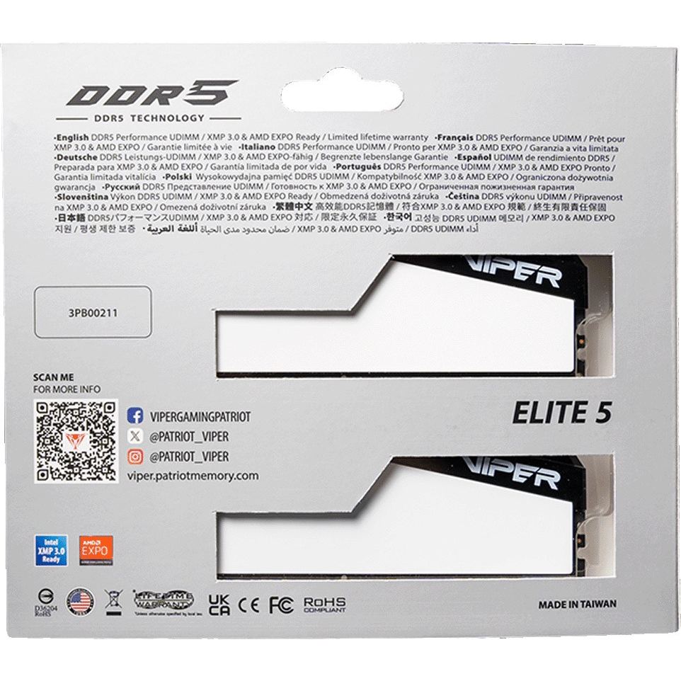 Огляд Набір PATRIOT Viper Elite 5 32GB DDR5 6000MHz (VEB532G6030KW)