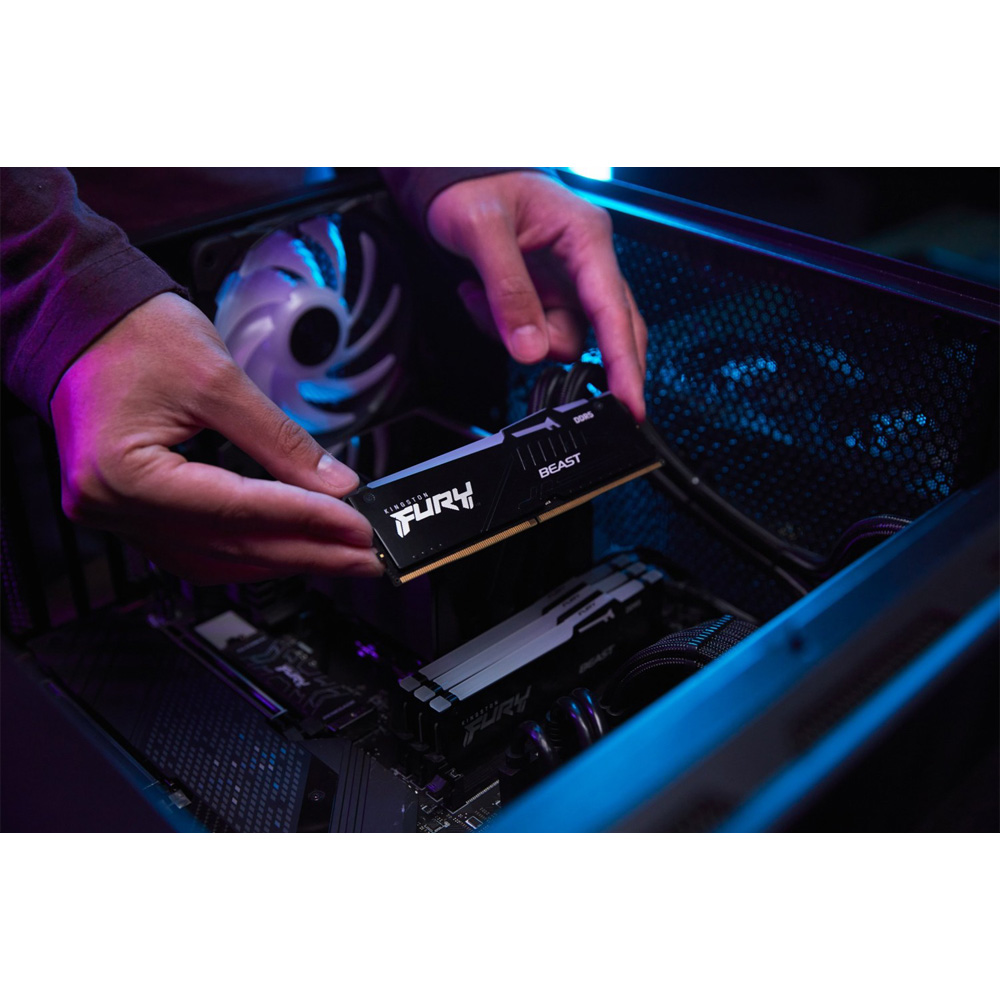Зображення Модуль пам'яті Kingston Fury Beast DDR5 32GB 5600 RGB Black (KF556C36BBE2A-32)