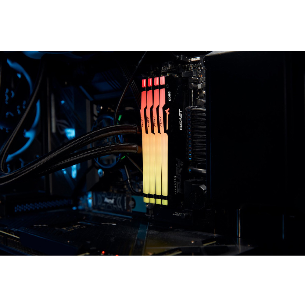 Фото 16 Модуль пам'яті Kingston Fury Beast DDR5 32GB 5600 RGB Black (KF556C36BBE2A-32)