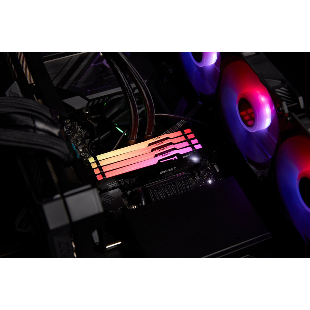 Фото 14 Модуль пам'яті Kingston Fury Beast DDR5 32GB 5600 RGB Black (KF556C36BBE2A-32)