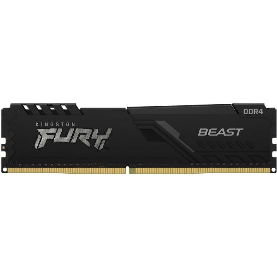 Модуль пам'яті Kingston Fury Beast 16GB DDR4 3200MHz Black (KF432C16BB1/16WP) Призначення для настільного комп'ютера