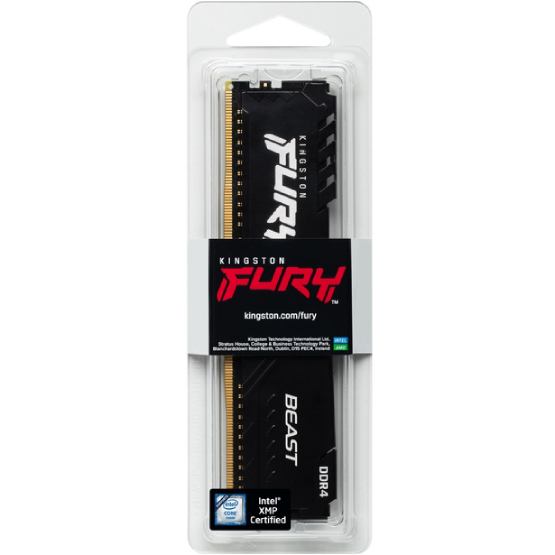 Зовнішній вигляд Модуль пам'яті Kingston Fury Beast 16GB DDR4 3200MHz Black (KF432C16BB1/16WP)