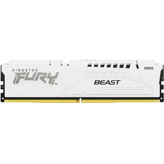 Модуль пам'яті Kingston Fury Beast 16GB DDR5 5600MHz White EXPO (KF556C36BWE-16) Призначення для настільного комп'ютера