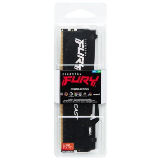 Модуль памяти KINGSTON Fury Beast 16GB DDR5 6400MHz RGB Black EXPO (KF564C32BBEA-16) Рабочая частота 6400 МГц