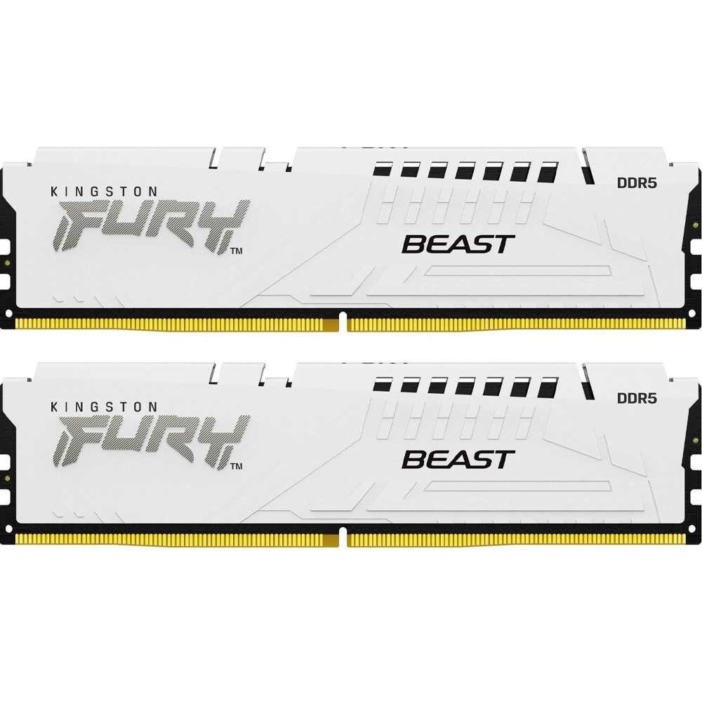 Набор KINGSTON DDR5 64GB 6400 MHz Beast White XMP (KF564C32BWK2-64)