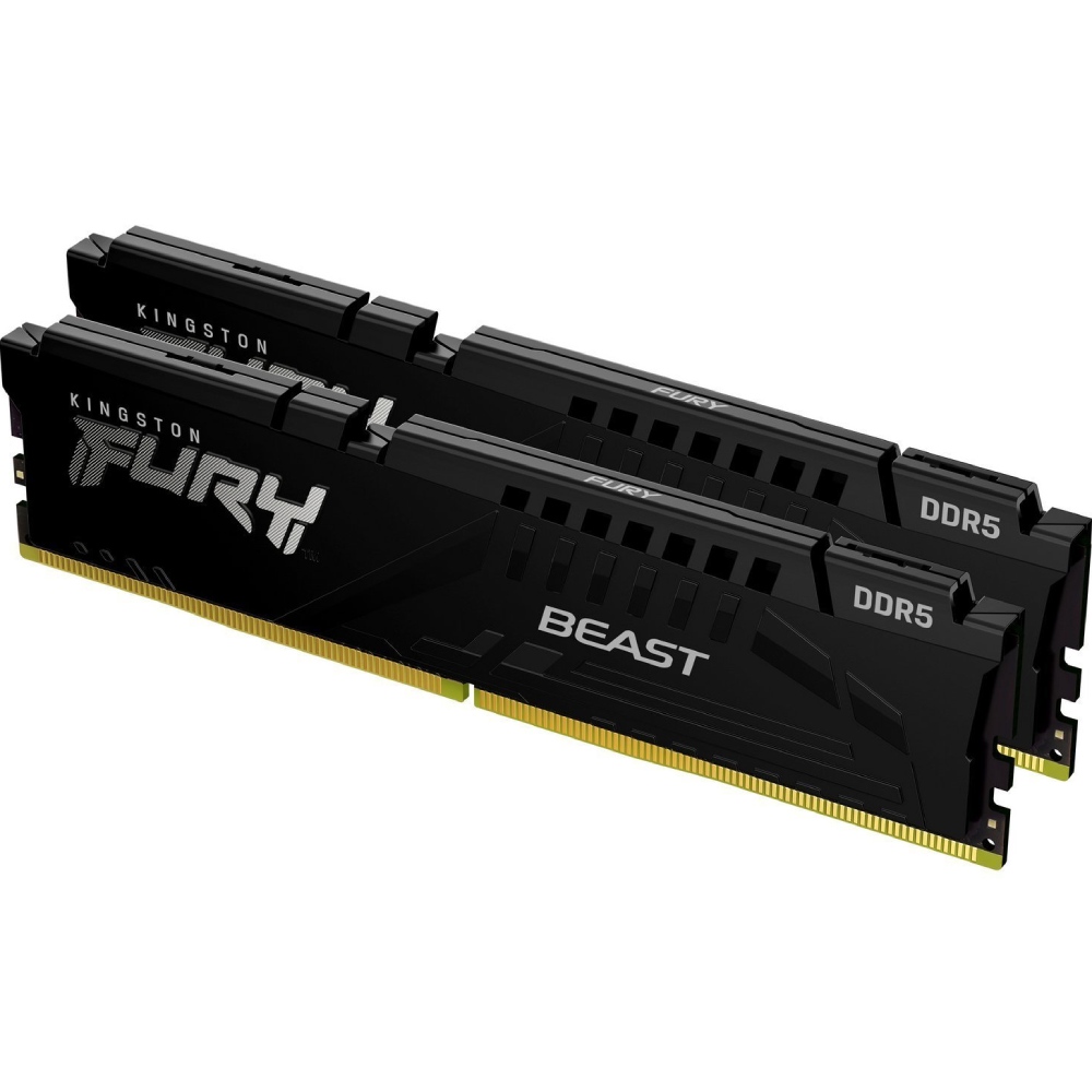 Набор KINGSTON 64GB DDR5 5600 MHz Fury Beast Black (KF556C36BBE2K2-64) Назначение для настольного компьютера