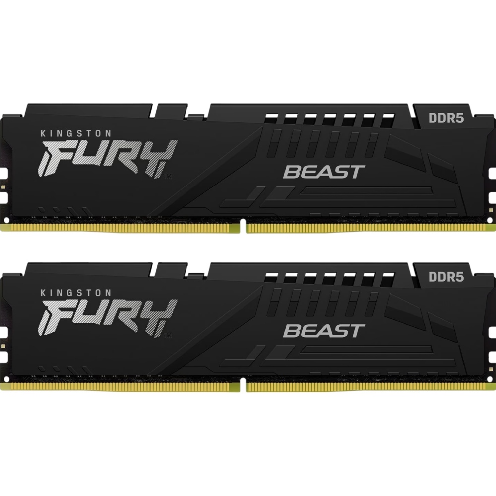 Набор KINGSTON 64GB DDR5 5600 MHz Fury Beast Black (KF556C36BBE2K2-64)