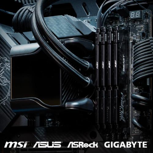 Зовнішній вигляд Набір KINGSTON Fury Beast 64GB DDR5 6000MHz Black XMP (KF560C30BBK2-64)