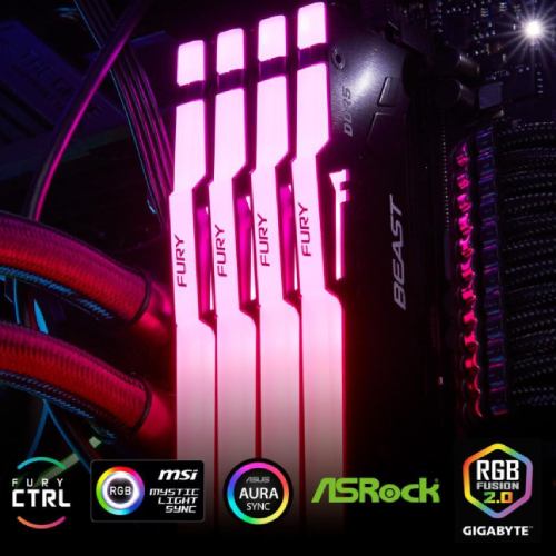 Зображення Набір KINGSTON Fury Beast 64GB DDR5 6000MHz RGB Black EXPO (KF560C30BBEAK2-64)