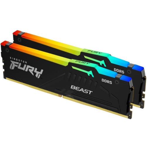 Набір KINGSTON Fury Beast 64GB DDR5 6000MHz RGB Black EXPO (KF560C30BBEAK2-64)