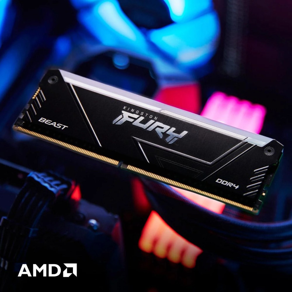 Модуль памяти KINGSTON 8GB DDR4 3200 MHz Beast RGB (KF432C16BB2A/8WP) Рабочая частота 3200 МГц