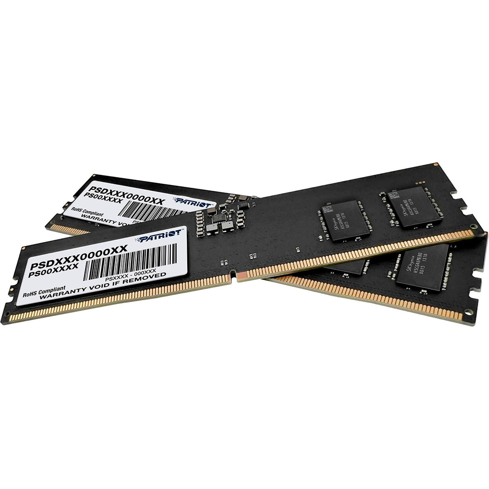 Набір PATRIOT DDR5 16Gb 4800MHz Signature Line (PSD516G4800K) Додатково вбудований контролер живлення PMIC для стабільної роботи та захисту від перевантажень; вбудований термодатчик контролю температури; робочий діапазон 0 – 85 °C