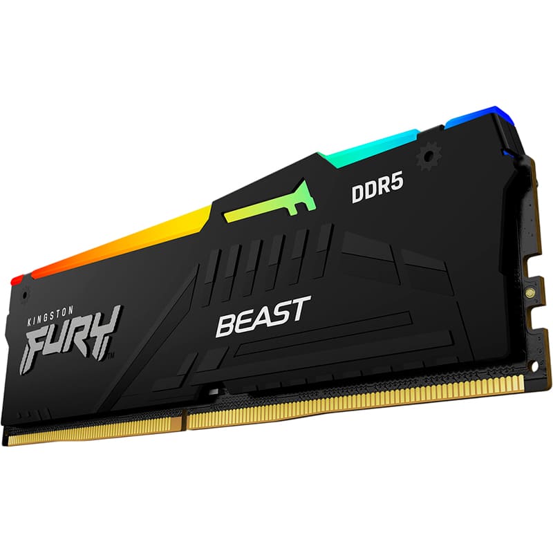 Внешний вид Набор KINGSTON 32GB DDR5 5600 MHz Beast RGB Black (KF556C36BBEAK2-32)