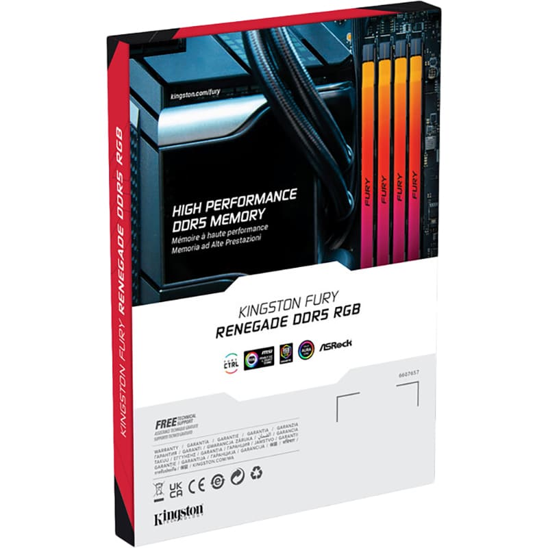 Фото Набір KINGSTON 96GB DDR5 6400 MHz Renegade RGB (KF564C32RSAK2-96)