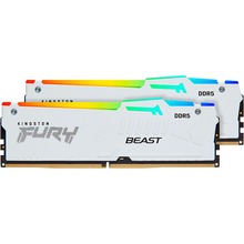 Набор KINGSTON 32GB DDR5 5200 MHz FURY Beast White RGB (KF552C40BWAK2-32)