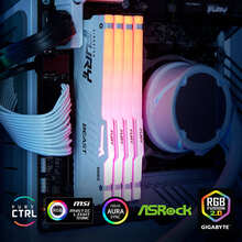 Набор KINGSTON 32GB DDR5 5200 MHz FURY Beast White RGB (KF552C40BWAK2-32)