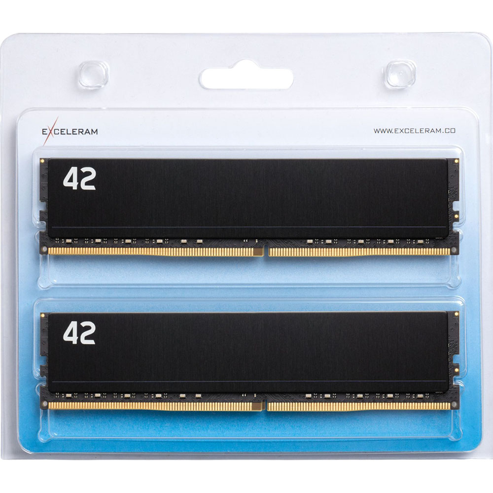 Набір EXCELERAM DDR4 16GB (2x8GB) 2666 MHz 42-Series (E-42-001D-16) Об'єм 16 Гб