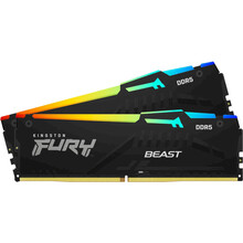 Набір KINGSTON DDR5 64GB 5600MHz Fury Beast RGB Black (KF556C40BB2AK2-64)