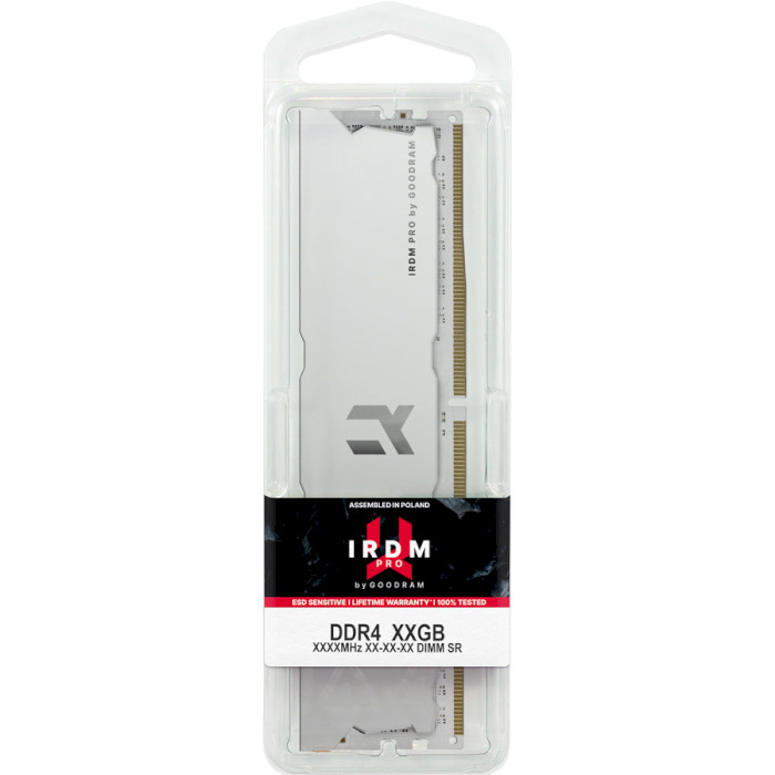 Модуль памяти GOODRAM DDR4 8Gb 3600MHz IRDM PRO White (IRP-W3600D4V64L18S/8G) Тип DDR4