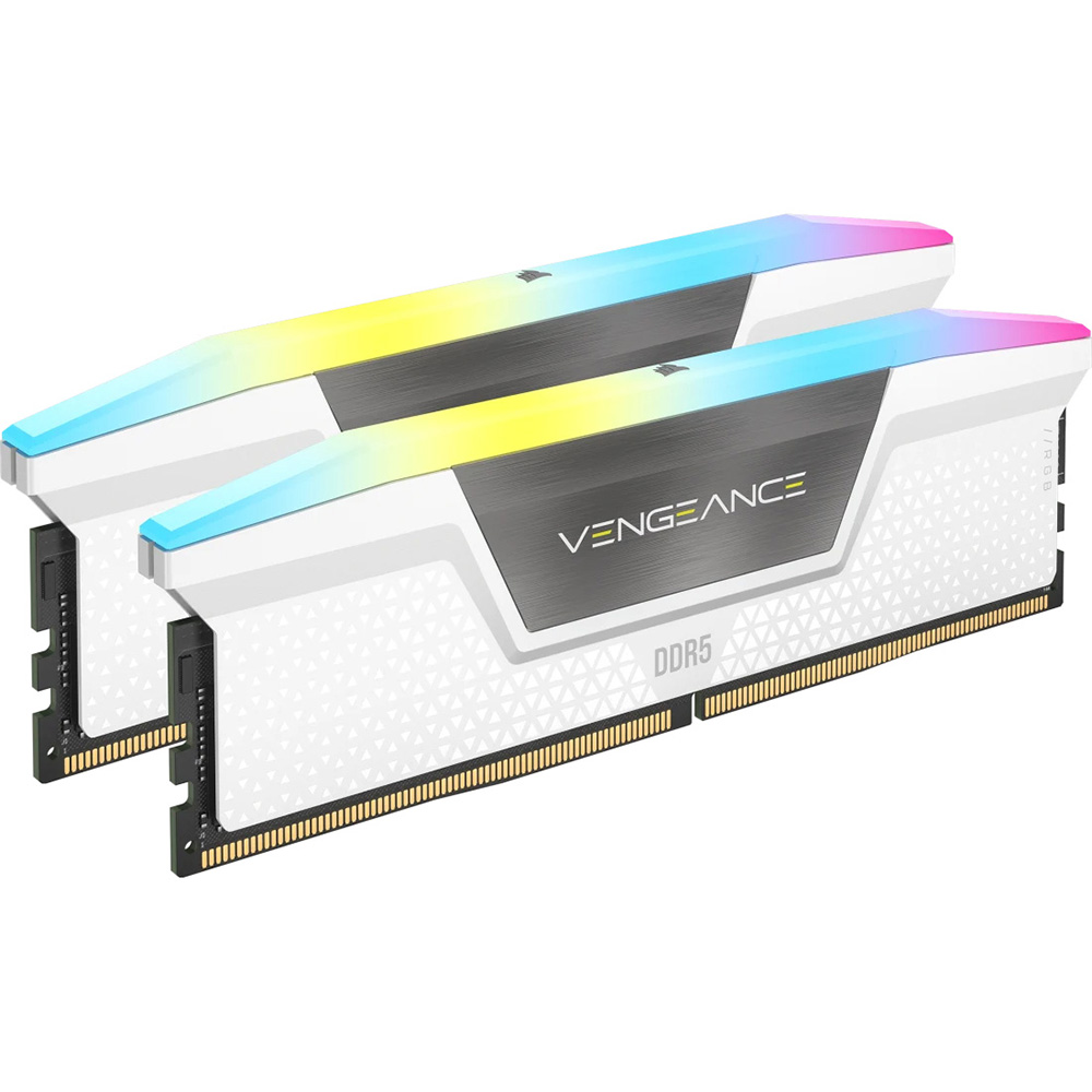Набір CORSAIR Vengeance DDR5 32GB (2x16GB) 6400 MHz RGB White (CMH32GX5M2B6400Z32W) Призначення для настільного комп'ютера
