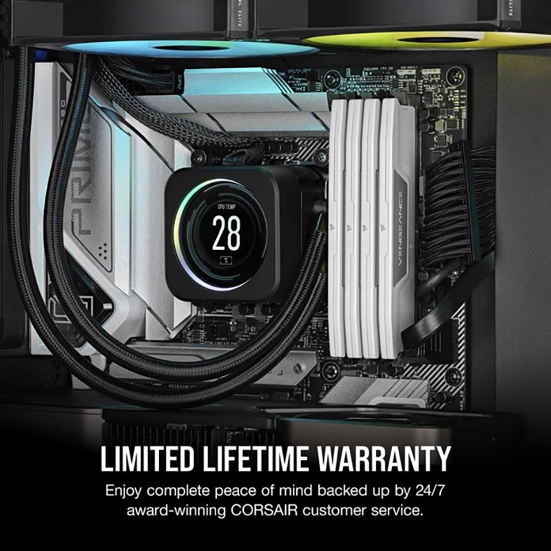 Замовити Набір CORSAIR DDR5 32GB (2x16GB) 6400 MHz Vengeance White (CMK32GX5M2B6400Z32W)