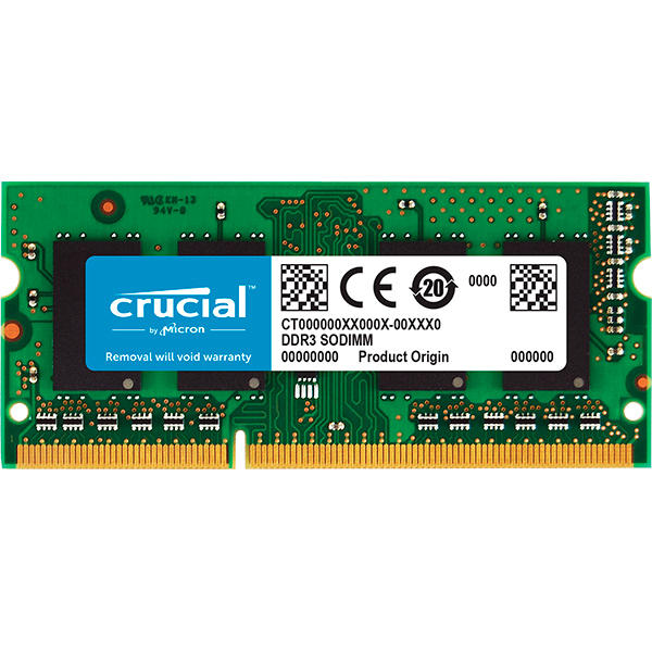 

Модуль памяти CRUCIAL SO-DIMM DDR4 4Gb 1600MHz (CT51264BF160B), для ноутбука DDR3 4Gb 1600Mhz 1.35V