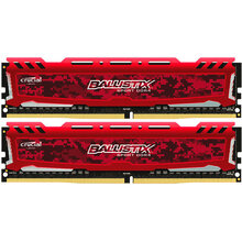 Модуль памяти MICRON Crucial Ballistix Sport DDR4 8GBx2 2666MHz Red (BLS2C8G4D26BFSEK)