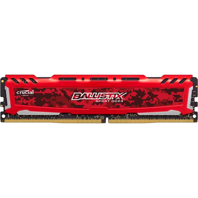 Модуль памяти MICRON Crucial Ballistix Sport DDR4 8GB 2400MHz Red (BLS8G4D240FSE)