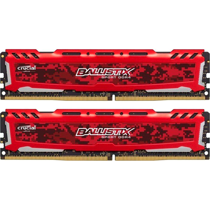 Модуль памяти MICRON Crucial Ballistix Sport DDR4 8GBx2 2400Mhz (BLS2K8G4D240FSEK)