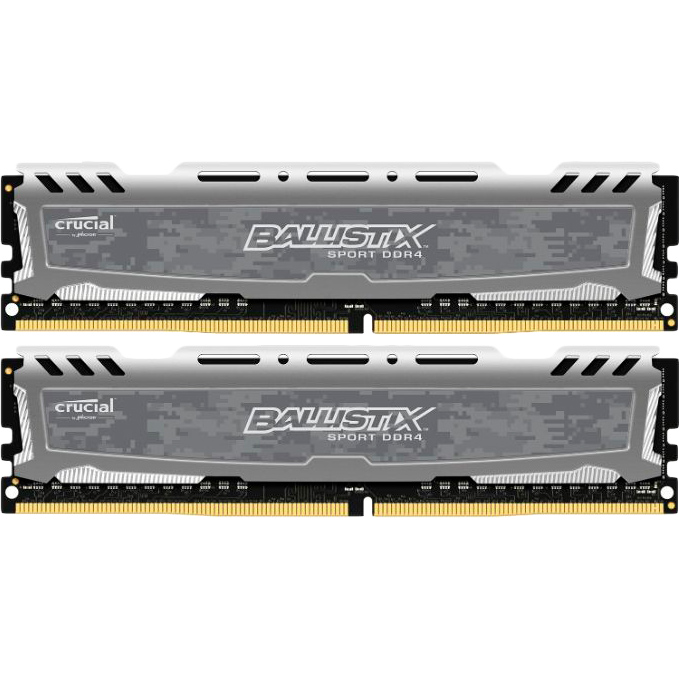 Модуль памяти MICRON Crucial Ballistix Sport DDR4 8GBx2 2666Mhz(BLS2K8G4D26BFSBK)