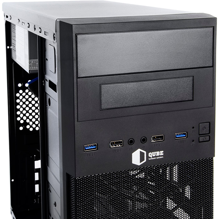 Корпус QUBE QB07M 400W Black (QB07M_MN4U3) Размер материнской платы (макс.) micro-ATX