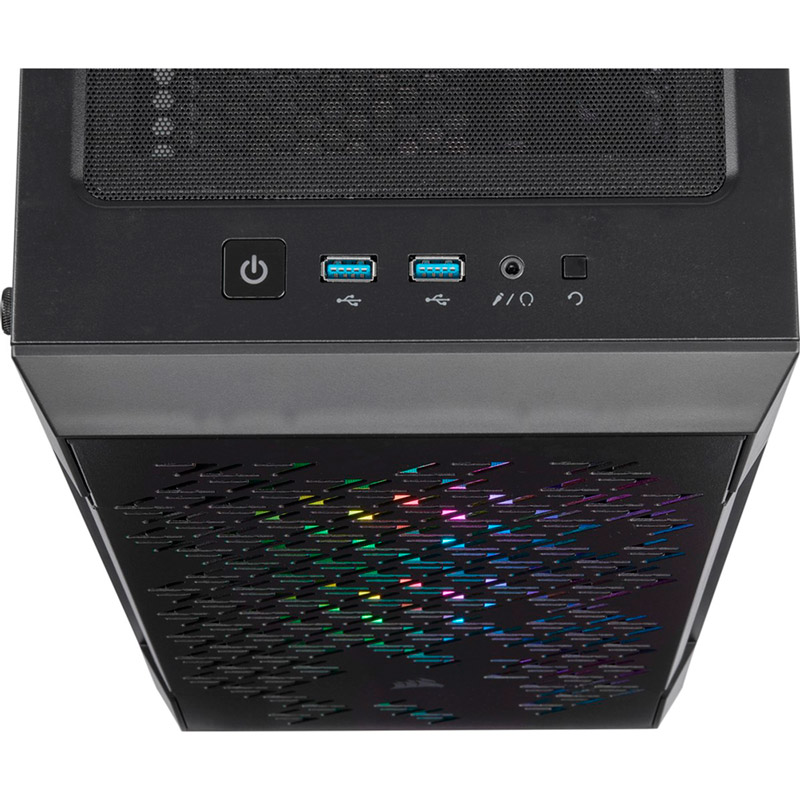 Зовнішній вигляд Корпус CORSAIR iCUE 220T RGB Airflow Black (CC-9011173-WW)