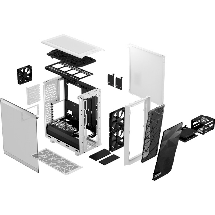 Изображение Корпус FRACTAL DESIGN Meshify 2 Compact White TG CT (FD-C-MES2C-05)