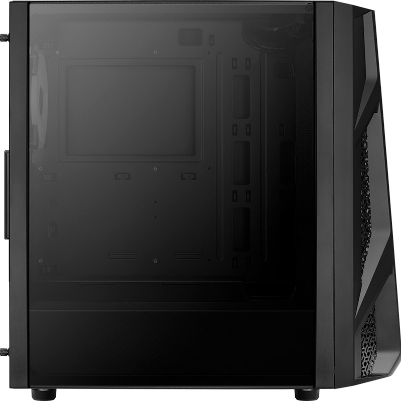 Зовнішній вигляд Корпус Aerocool AirHawk Duo-G-BK-v1 ARGB Tempered Glass Black