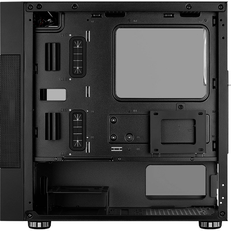 Изображение Корпус Aerocool Atomic Black Mini Tower ARGB Glass side panel (Atomic-G-BK-v1)