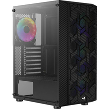 Корпус Aerocool Hive Black Mid Tower FRGB Glass side panel (Hive-G-BK-v2)