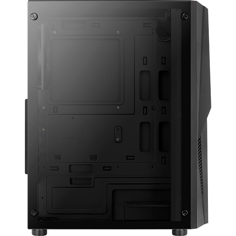 Зовнішній вигляд Корпус Aerocool Mecha Black Mid Tower RGB Glass side panel (Mecha-G-BK-v1)