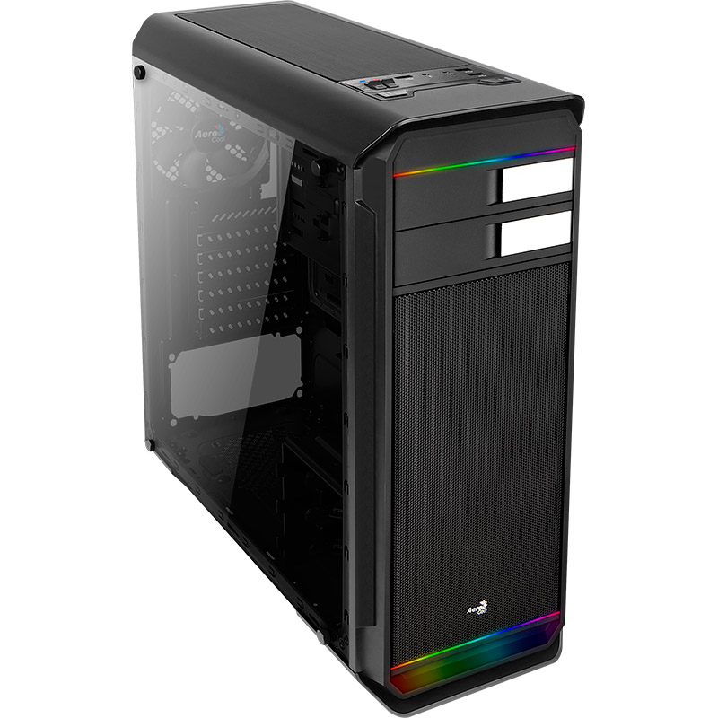 Корпус Aerocool Aero-500G RGB Tempered Glass Black Назначение для настольного компьютера