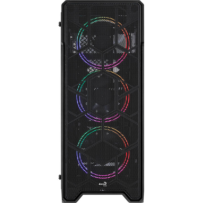 Корпус AEROCOOL Ore Saturn FRGB-G-BK-v1 Black Mid Tower FRGB (Ore FRGB-G-BK-v1) Призначення для настільного комп'ютера