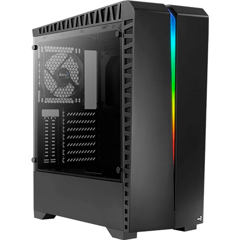 

Корпус AEROCOOL Scar-G-BK-v1 Black Mid Tower RGB (SCAR RGB TG), Scar-G-BK-v1 Black Mid Tower RGB